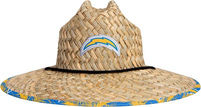 FOCO Men's NCAA College Team Logo Floral Straw Sun Hat