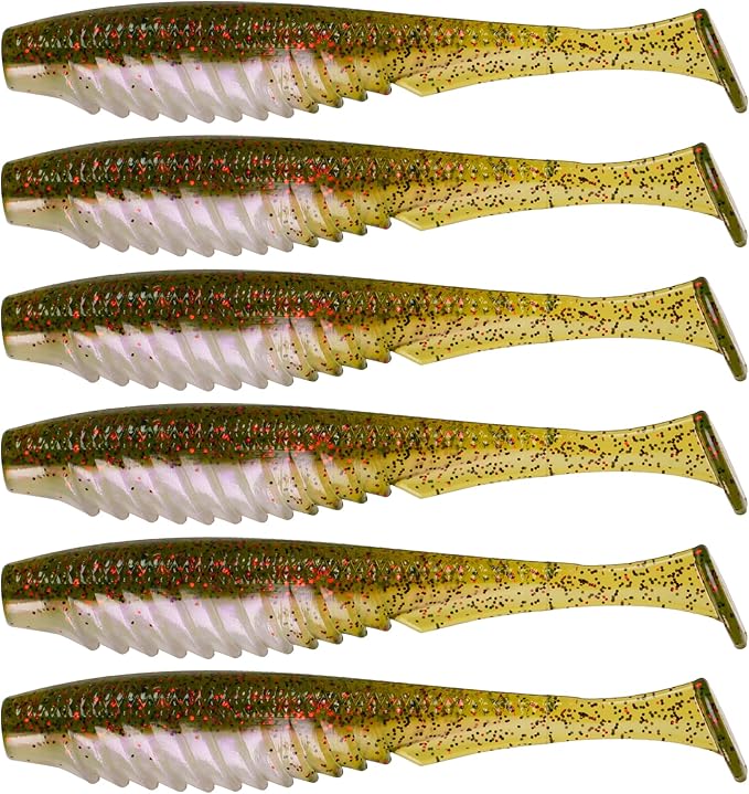 6th Sense – Party Paddle 4.3" – Saltwater Swimbait – Inshore Fishing – Redfish/Trout/Snook – Paddle Tail Soft Plastic