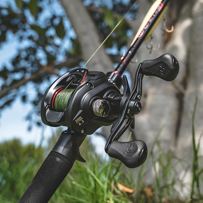 Daiwa Fuego CT Low Profile Baitcasting Reel – Aluminum CT Frame, Air Rotation System & Magforce Braking, Left/Right Hand Options