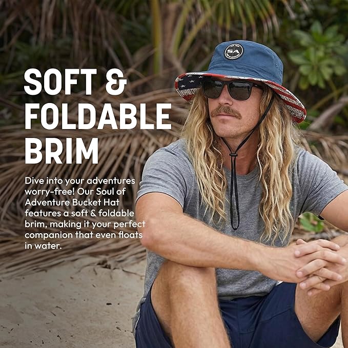 Soul of Adventure Bucket Hat | UV 50+ for Adults | Sun Protection with Adjustable Fit, Moisture-Wicking Fabric