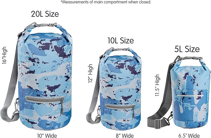 Skog Å Kust DrySak Roll Top Waterproof Bag, 5, 10 & 20 Liter