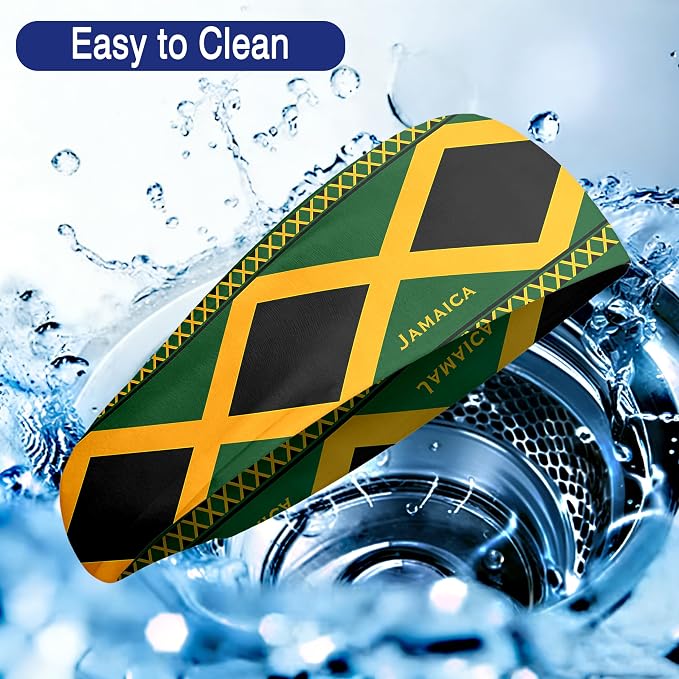 Flag Headbands for Men Women, Moisture Wicking Sweatband Breathable Sports Headwrap, Non-Slip Stretchy Fitness Hair Band