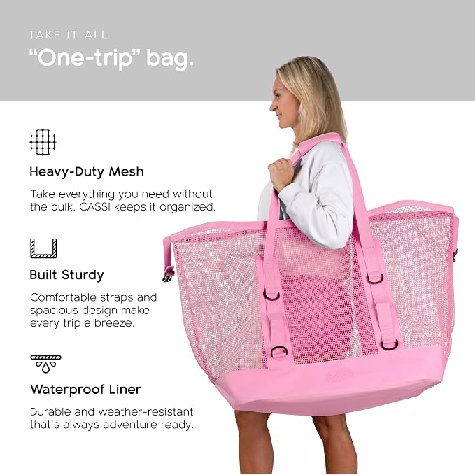 MISSION Boat Gear CASSI Heavy-Duty Outdoor Tote and Waterproof Marine-Grade Mesh Boat Bags