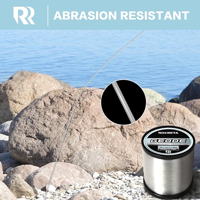 Geode Monofilament Fishing Line - Premium Resistant Nylon Mono Fishing Line 3-100lb - Superior Freshwater & Saltwater Mono Leader Materials 500/1200/2400yds