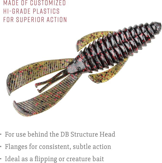 Strike King Rage Bug Fishing Lure, Soft Plastic Grub, Unique Design, Subtle Action