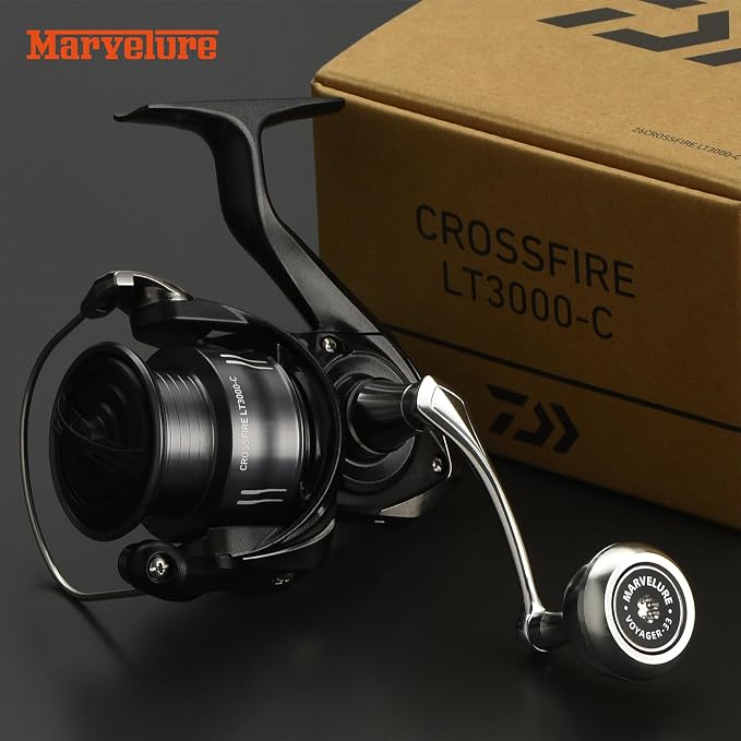 Locked-Type Power Handle (Hexagon Shaft) Compatible for Daiwa Revros LT Crossfire LT Legalis LT Regal LT Laguna LT Eliminator QR Spinning Reels