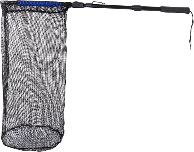 RESTCLOUD Fishing Landing Net with Telescoping Pole Handle, Fishing net Freshwater for Kids Men Women, Extend to 40-63 Inches
