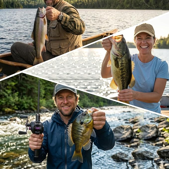 Left-Hand Baitcasting Rod and Reel Combo - Ultra-Light BFS Kit | Includes a 5'10" sensitive UL carbon rod, left-hand baitcaster, 7g jigs, deep-hook remover, and a jargon-free roadmap.