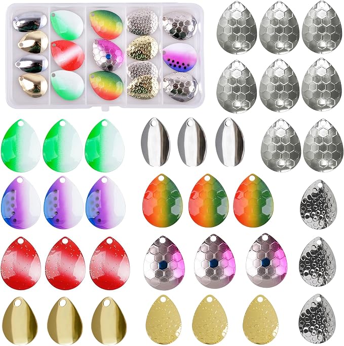 Walleye Rig Making Kit DIY Fishing Lure Spinner Making Kit Supplies Parts Crawler Harness Live Bait Rigs Colorado Blades Pompano Floats Clevis Beads Tackle Fishing
