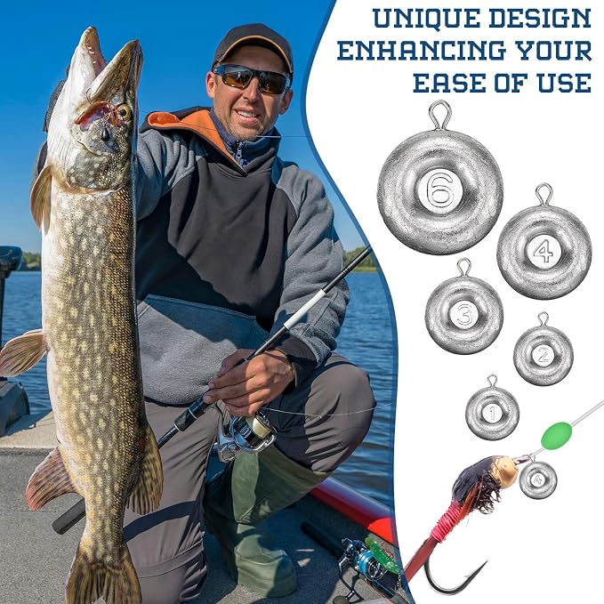 36 Pieces Fishing Disc Sinkers Weights Disc Sinker Fishing Sinkers Weights for Saltwater Catfishing Trolling Surf Tackle