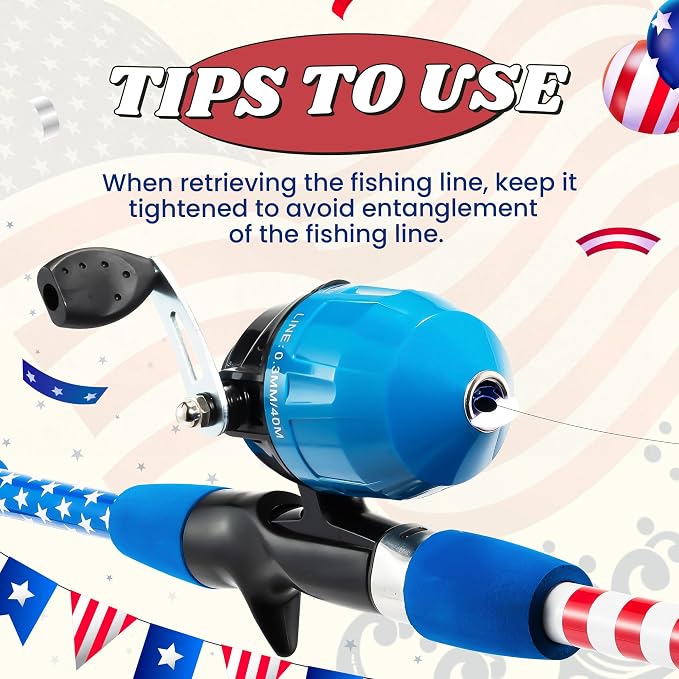 Kids Fishing Pole, Portable Telescopic Kids Fishing Poles for Boys Girls Youth, Fishing Rod and Reel Combo