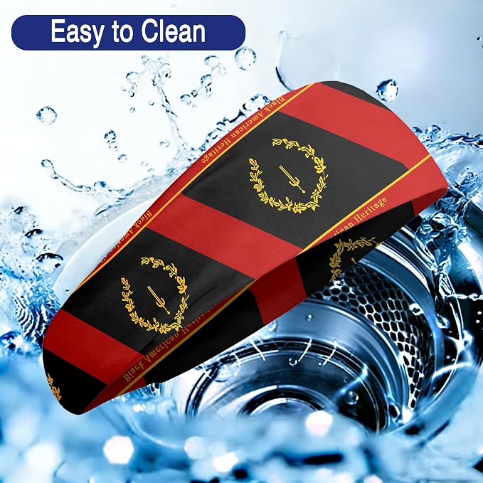 Flag Headbands for Men Women, Moisture Wicking Sweatband Breathable Sports Headwrap, Non-Slip Stretchy Fitness Hair Band