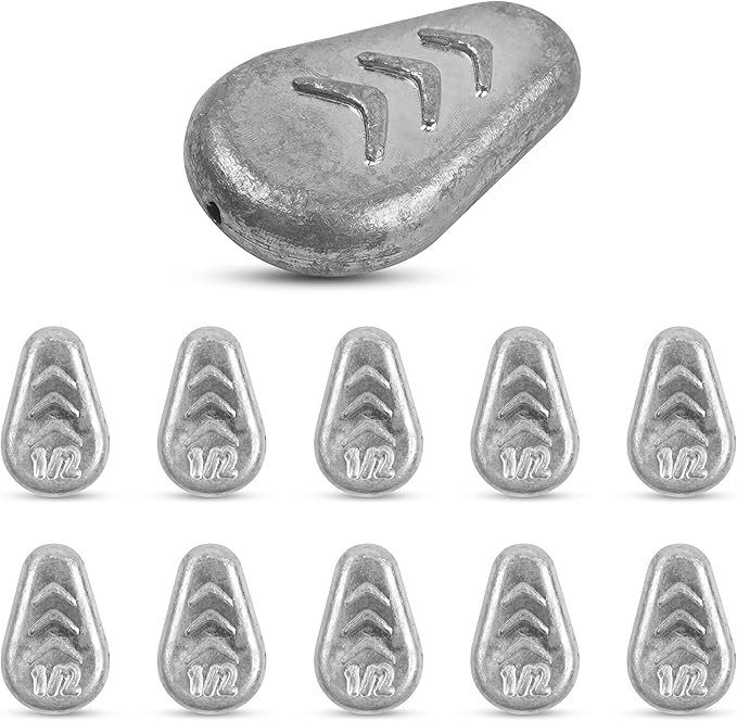 No Roll Sinker Fishing Weights, Flat Inline Catfish Sinkers Weights No Snag Slip Sinkers Saltwater Surf Fishing Weights Gear Tackle for Catfishing Rig