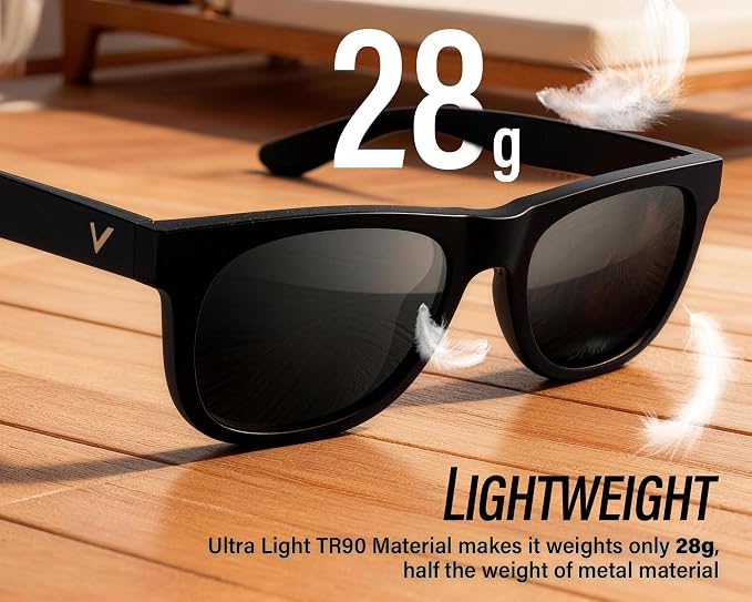 Polarized Sunglasses for Men & Women, Lightweight Driving Sunglasses for Fishing, Golf, Sports, UV400 Protection