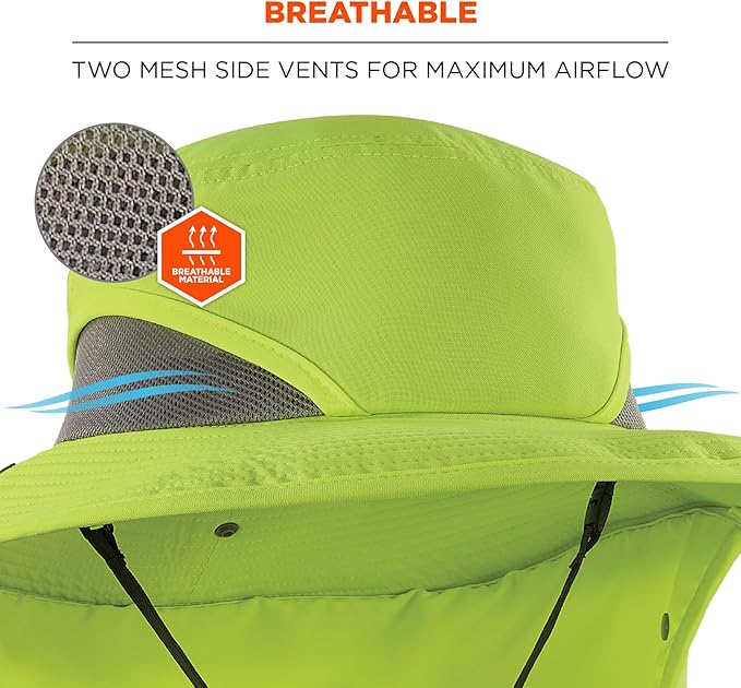 Ergodyne Unisex Adult Chill-its 8934 Ranger Hat with Neck Shade