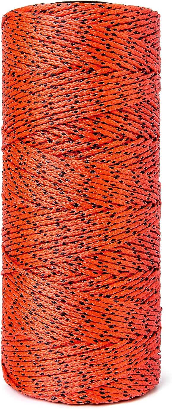 HONGDA Professional Masonry String Lines, 500 Feet #18 Bonded Braided Nylon Mason Line, Durable and Versatile String for Masonry, Construction, Gardening, and DIY Projects