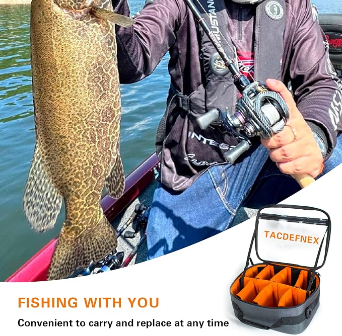 Waterproof Fishing Reel Case with 8 Shockproof Compartments – Portable Tackle Organizer for Spinning, Baitcasting, Spincast & Fly Reels Holds more than 10 Reels