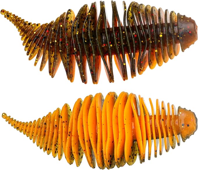 THKFISH Soft Swimbait 5/6 PCS or 15/18 PCS Soft Plastic Fishing Lures Bass Lures Swim Baits Lures for Bass Fishing Worms for Bass