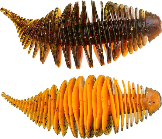 THKFISH Soft Swimbait 5/6 PCS or 15/18 PCS Soft Plastic Fishing Lures Bass Lures Swim Baits Lures for Bass Fishing Worms for Bass