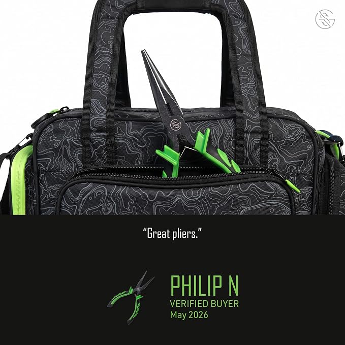 Googan Squad Fishing Tools - Aluminum Pliers, Stainless Steel Fillet Knife, Digital Fish Scale and Tackle Kit for Freshwater and Saltwater Anglers