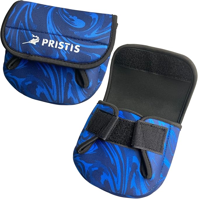 Pristis Spinning Reel Cover, Protective Pouch Bag made of 3mm Thick Impact Resistant Neoprene, Soft Adjustable Fishing Storage Protection Sleeve Case Accessory Gear for 2000-4000 series, size: M