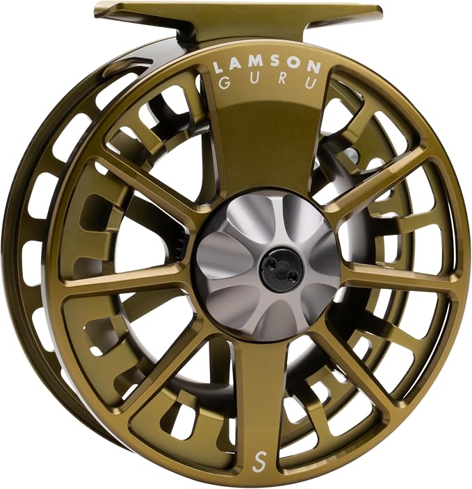 LAMSON | Guru S-Series -3+ Fly Fishing Reel | All-Water | Large Arbor, Fully CNC Machined/Anodized, Lightweight Durability