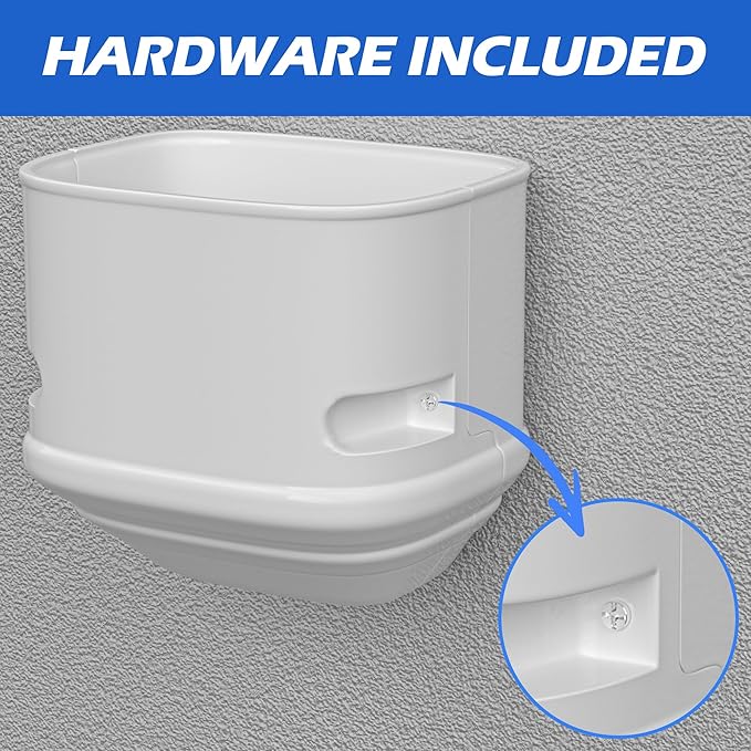 3" Width Duct End, Mini Split Line Cover Accessories for Mini Split Air Conditioners, Central AC and Heat Pumps