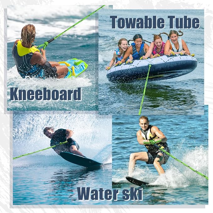 Boat Tow Rope 60ft 3-6K, Floating Ropes for Towable Tubes Accessories