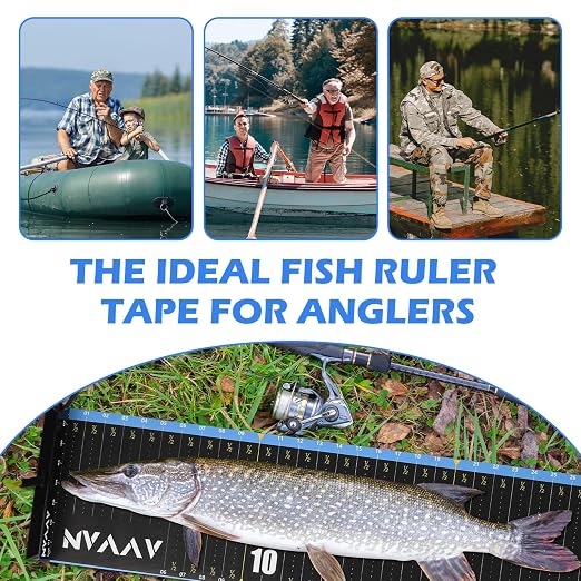 53in Fish Ruler, Waterproof Fish Measuring Tape, Portable Fishing Ruler with Bump Board, Fishing Measurement Tool for Boat, Kayak, Coolers, Yacht and Workbench