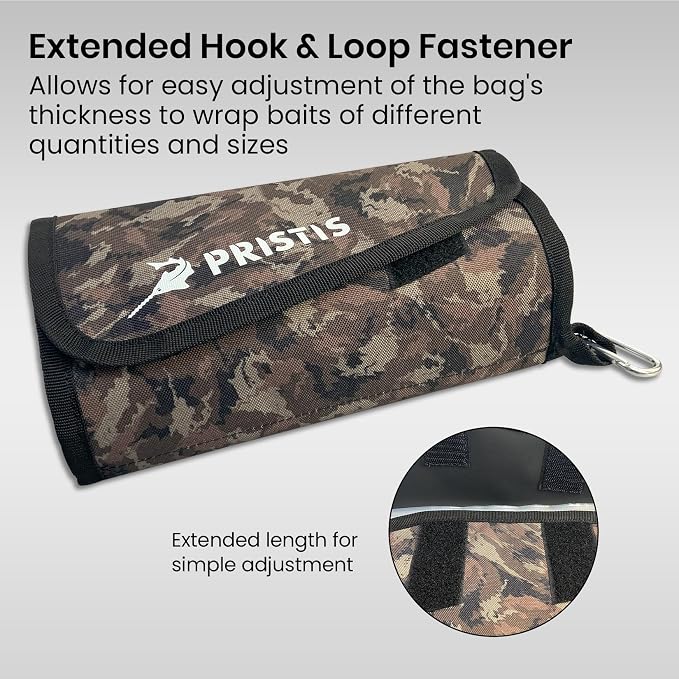 Pristis Fishing Soft Lure Storage Binder Bag, Plastic Bait Organizer Wallet Case with 6 Transparent Pocket Sleeves for Worm Rigs Lines, Durable Tackle Accessory for Saltwater Freshwater