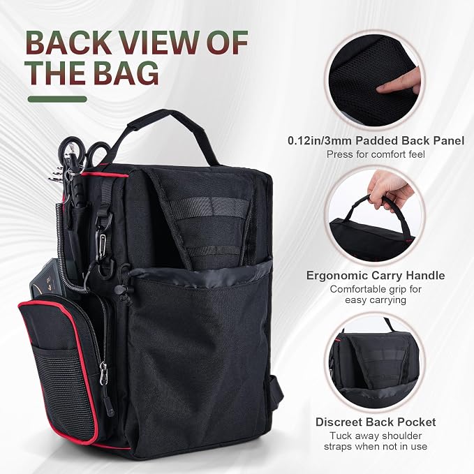Goture OpenSide Tactical Sling Tackle Bag with 3 Tackle Trays, Lightweight Fishing Backpack Storge Gear - Black Bag Outdoor,Gift for men