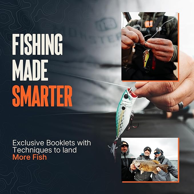 MONSTERBASS Mystery Fishing Tackle Box, Topwater Bass Fishing Lures Kit – 7 Premium Topwater Lures for Freshwater Anglers, Including Frog, Popper, Buzzbait, and More
