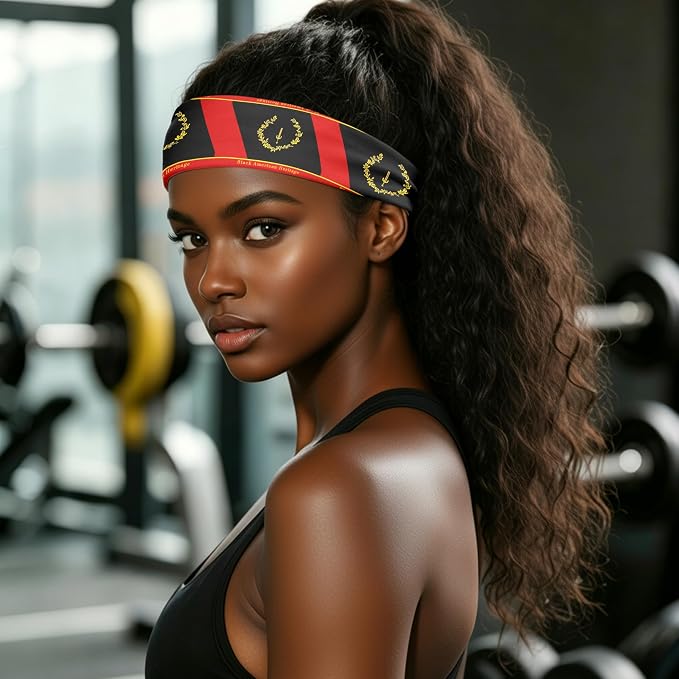 Flag Headbands for Men Women, Moisture Wicking Sweatband Breathable Sports Headwrap, Non-Slip Stretchy Fitness Hair Band