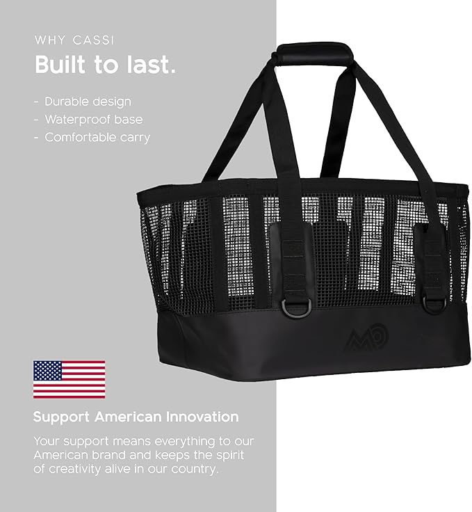 MISSION Boat Gear CASSI Heavy-Duty Outdoor Tote and Waterproof Marine-Grade Mesh Boat Bags