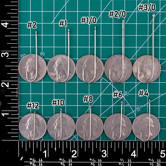 Dr.Fish 100 Pack Aberdeen Hooks Freshwater Fishing Hooks, Extra Long Shank Light Wire, Crappie/Bass/Bream/Bluegill/Panfish Fishing