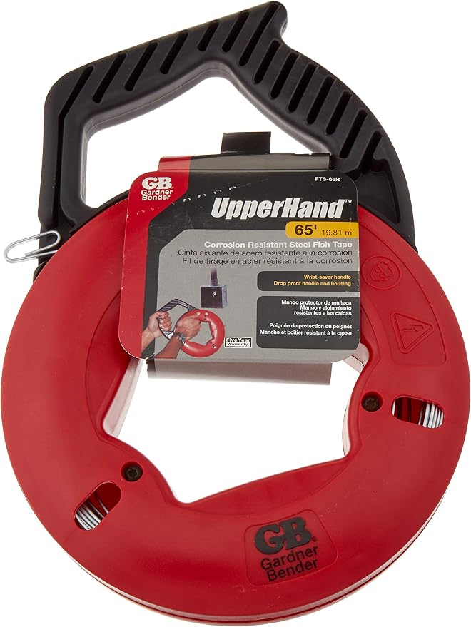 Gardner Bender FTS-50B Fish Tape, Steel, Deluxe, Shatterproof Housing, Refillable, 50 in. x 1/8 in. x 3/5 in.