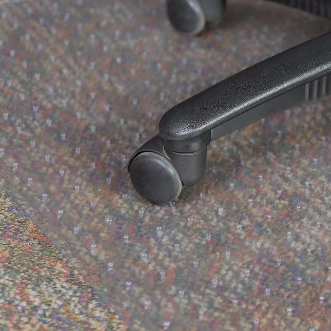 Romig Clear Carpet Office Chair Mat (36×48″) – Anti-Slip Gripper Surface with Lip, Durable 2.2 mm Desk Chair Floor Protector
