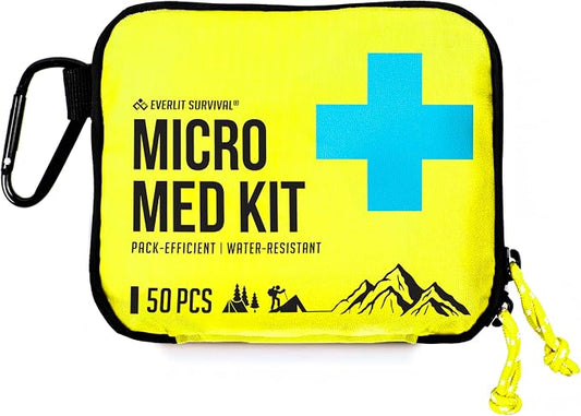 EVERLIT Ultralight Mini First Aid Kit, EDC Medical Kit, Water-Resistant EDC Mini Kit for Hiking, Backpacking, Camping, Cycling (Yellow)