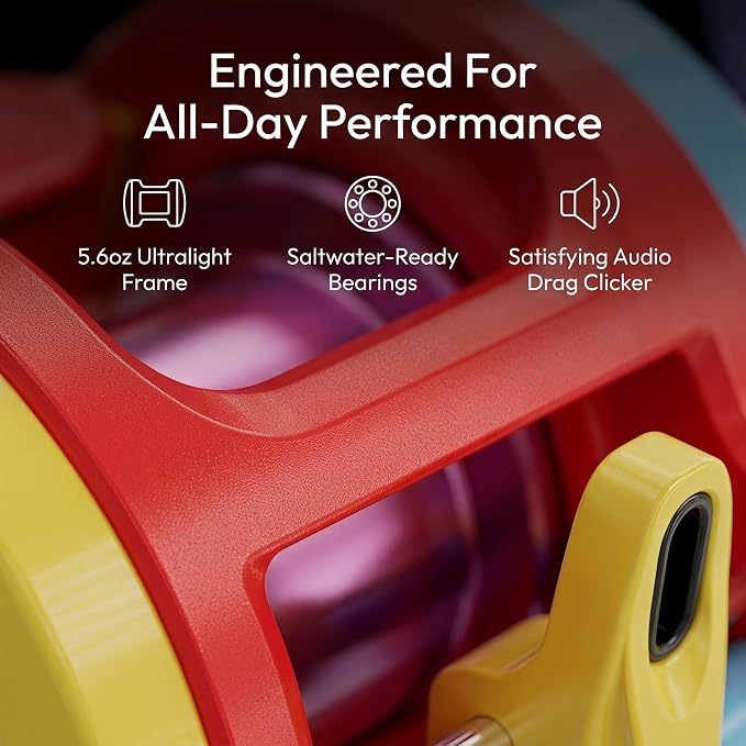 DC Baitcaster Reel, Digital Control Anti-Backlash System, 5.6oz Ultralight Baitcasting Reel, Max Drag 12LB, 7.2:1 Gear Ratio, Freshwater Saltwater Fishing Reels for Bass