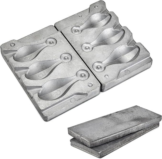 Bank Sinker Mold and Pure Lead Ingots,DIY Bullet Casting,Fishing Sinkers and Fishing Weights