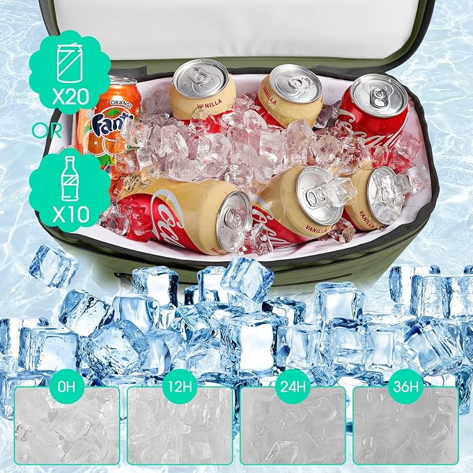 MORXPLOR Kayak Cooler,Waterproof Kayak Seat Back Cooler for Kayaking,Kayak Accessories Cooler Bag,Protable Ice Chest,Beach Cooler,Travel Cooler for Camping or Lunch Bag