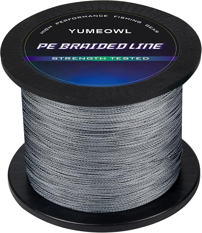 Thinner Braided Fishing Line, Ultra-Strong Abrasion Resistant Zero Stretch Braided Line, 4&8 Strand