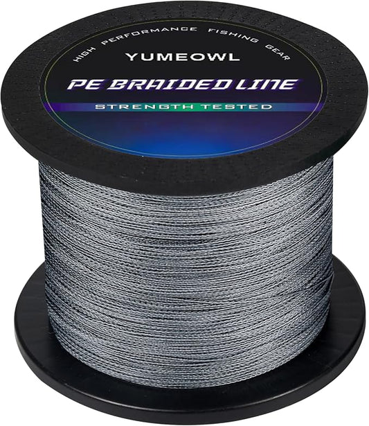 Thinner Braided Fishing Line, Ultra-Strong Abrasion Resistant Zero Stretch Braided Line, 4&8 Strand