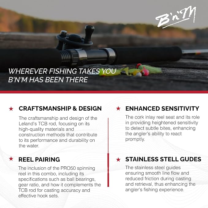 Leland's TCB UL Spinning Combo 6.5ft/2pc