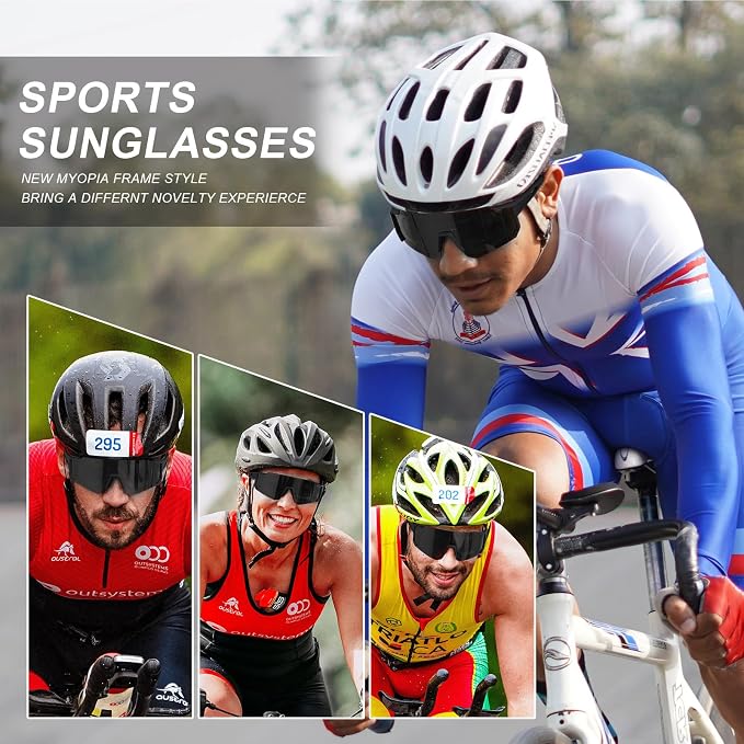 Polarized Sports Sunglasses for Men and Women,Fishing Cycling Mountain Bike Baseball Sunglasses with UV Protection