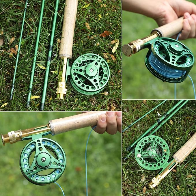 Sougayilang Saltwater Freshwater Fly Fishing Rod with Reel Combo Kit