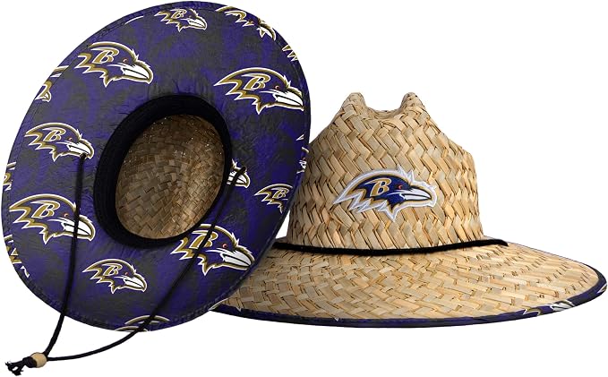 FOCO Men's NCAA College Team Logo Floral Straw Sun Hat