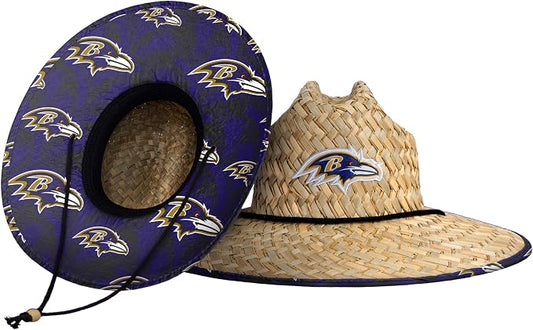 FOCO Men's NCAA College Team Logo Floral Straw Sun Hat