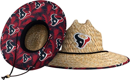 FOCO Men's NCAA College Team Logo Floral Straw Sun Hat