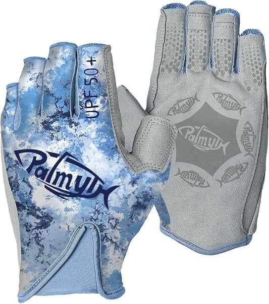 Palmyth UPF 50+ Fingerless Sun Fishing Gloves –UV Protection Lightweight Water Sports Gloves for Kayaking, Paddling & Canoeing